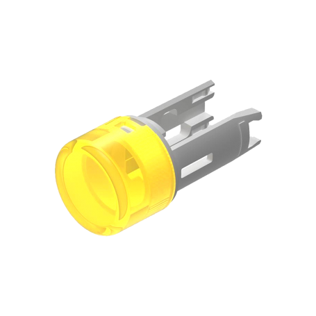 EAO 18-932.4, Lentila din plastic galben Ø7.5mm, fara LED , suport translucid, pentru seria 18 EAO