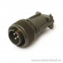 Amphenol MS3106F16-10P, Conector circular cu 3 contacte tata (23A), montare pe cablu