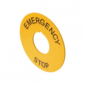 EAO 200-1300-W3, Emergency-stop legend, mounting cut-out Ø16mm, external diameter Ø43mm