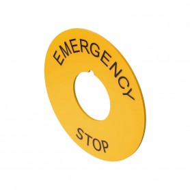 EAO 44-951.2, Eticheta buton de urgenta, gaura montare Ø22.5mm, diametru exterior Ø45mm
