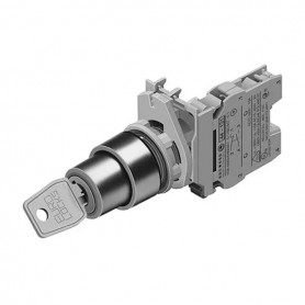 EAO 44-735.21, Actuator comutator cu cheie cu 3 pozitii, actiune Revenire-0-Revenire