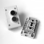 EAO 44-002.8 C2, Enclosure with 2 pushbutton actuators, momentary switching action, 2x (1NO+1NC)