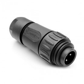Amphenol C016-20H003-110-12, Male cable straight connector 3+PE, screw locking, IP67