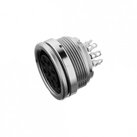 Amphenol C091A T-3487-000, Conector circular de panou mama, 7 contacte cu lipire, 5A, IP40