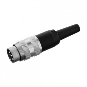 Amphenol C091A T-3484-001, Conector circular de cablu tata, 7 DIN contacte cu lipire, 5A, IP40