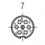 Amphenol C091A T-3477-000, Conector circular de panou tata, 7 contacte cu lipire, 5A, IP40