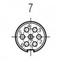 Amphenol C091A T-3478-000, Female panel connector 7 solder contacts, screw locking, IP40