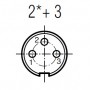 Amphenol C091A T-3260-001, Conector circular de cablu tata, 3 contacte cu lipire, 5A, IP40