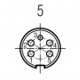 Amphenol C091B T-3374-501, Conector circular de cablu tata, 5 contacte cu lipire, 5A, IP40