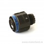 Amphenol TV06RW-11-2P, Subminiature cylindrical connector plug with 2 male crimp contacts
