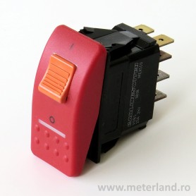 Carlingswitch VDB1HWD8-G8E23-0, Comutator basculat Contura cu blocare, contacte 2x ON-None-ON, 15A, IP68